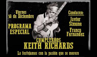 Escucha el especial CUMPLEAÑOS DE KEITH RICHARDS (Es solo Rarezas)