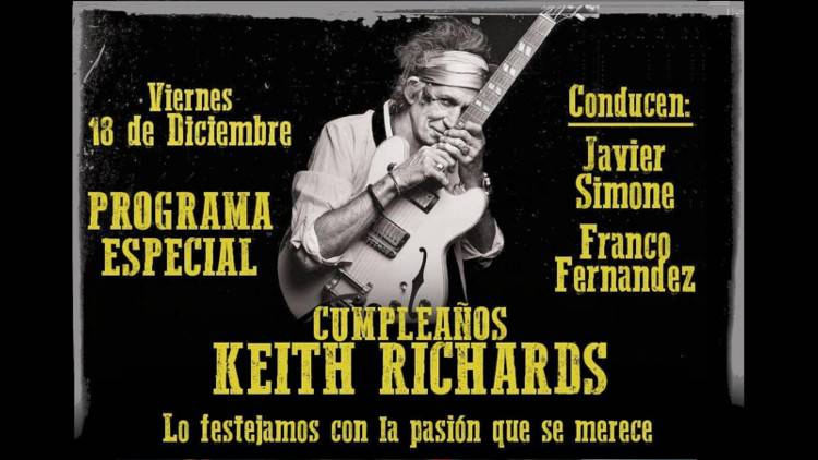Escucha el especial CUMPLEAÑOS DE KEITH RICHARDS (Es solo Rarezas)